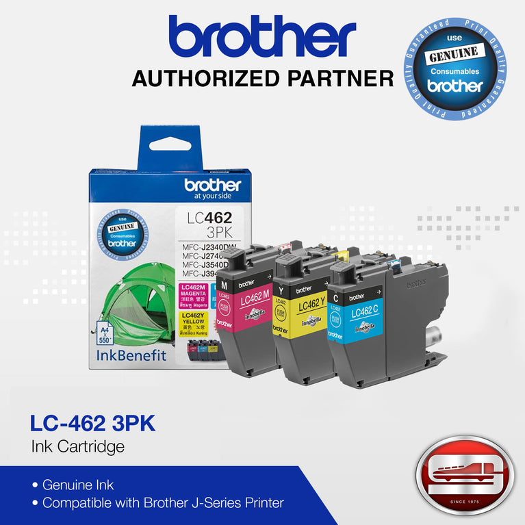 Brother LC-462 3PK CMY) Genuine Ink Cartridge