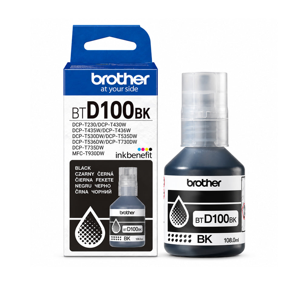 Brother BT-D100BK Ultra High Yield Black Ink Bottle