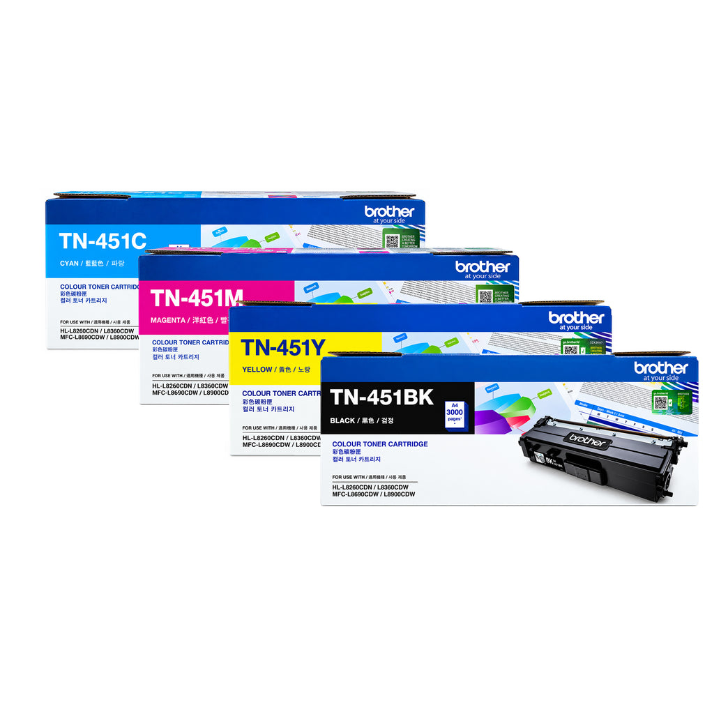 Brother TN-451 CMYK Original Colour Toner Cartridge