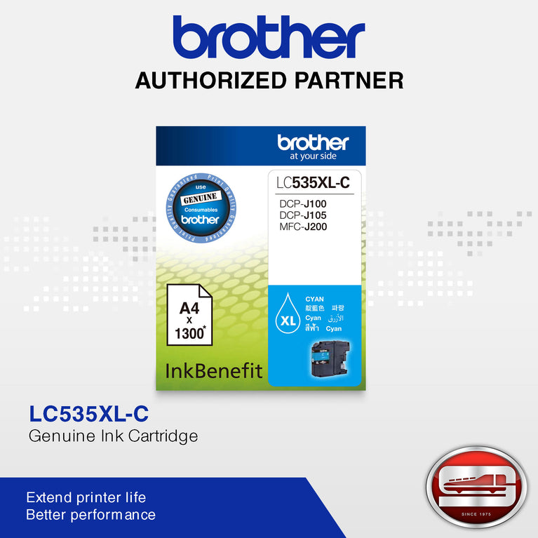 Brother LC-535XLC (CYAN) Ink Cartridges
