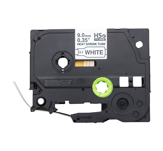 Brother HSe-221E Black on White 9mm Tape Cassette (100% Genuine)