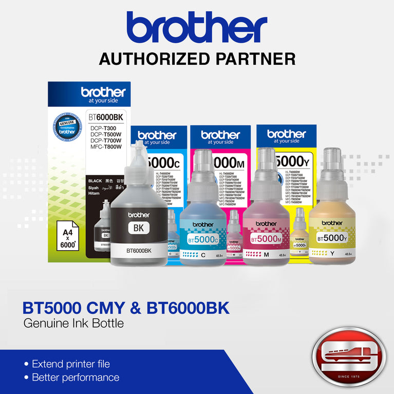 Brother BT-5000 CMY BT6000K 100% Original Set of Ink